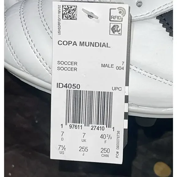 NEW Men’s Sz 7.5 Adidas Copa Mundial Soccer Cleats ID4050 White Leather